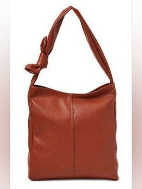 Time and Tru Brown Knot-Handle Shoulder Bag
